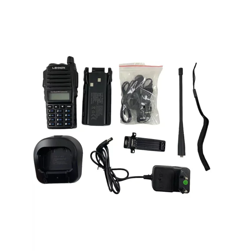 HT 워키토키 듀얼 밴드 UV-82 라디오, FM 컴 폰, 2 Unidades