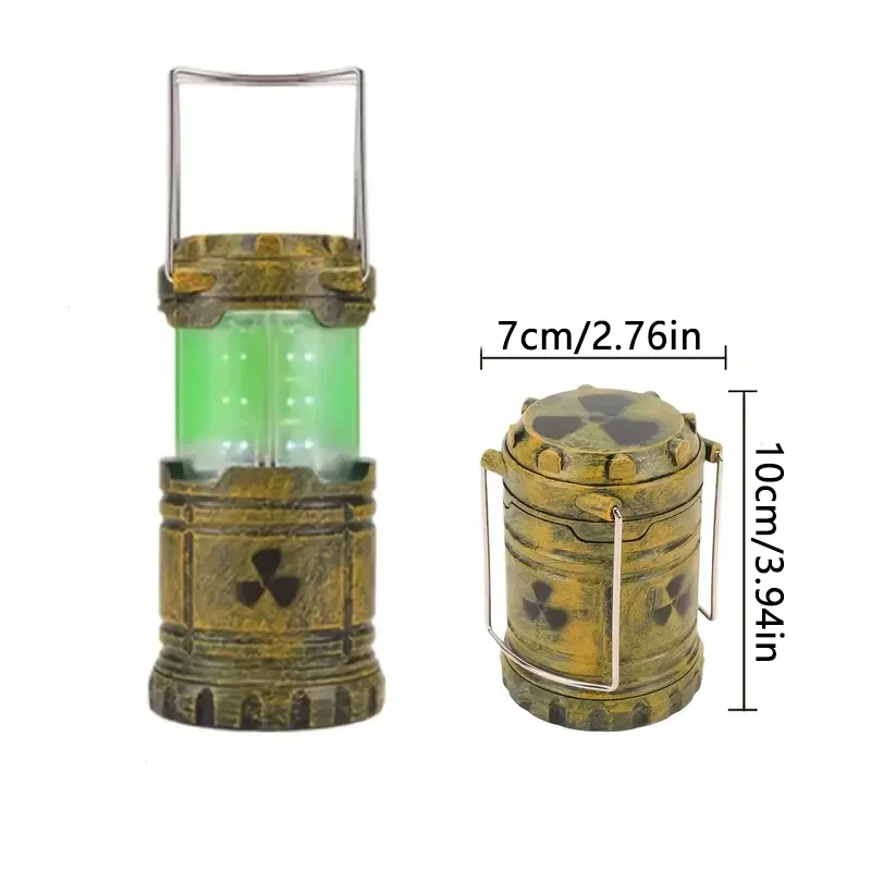 Ręczna Mini Lampa Reaktora Jądrowego Przenośna Lampka Symulacyjna z Przyciskiem Idealna na Kemping Awaryjne Przetrwanie Nowość Prezent na Halloween