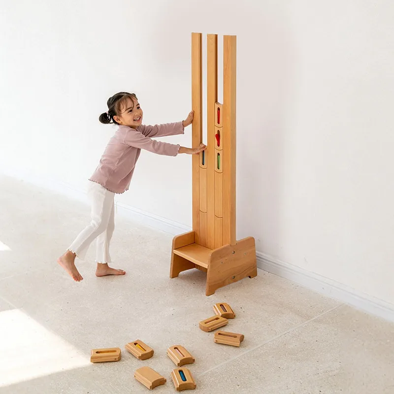 Rainbow hanger, floor-to-ceiling solid wood vertical hanger, bedroom bedside coat rack