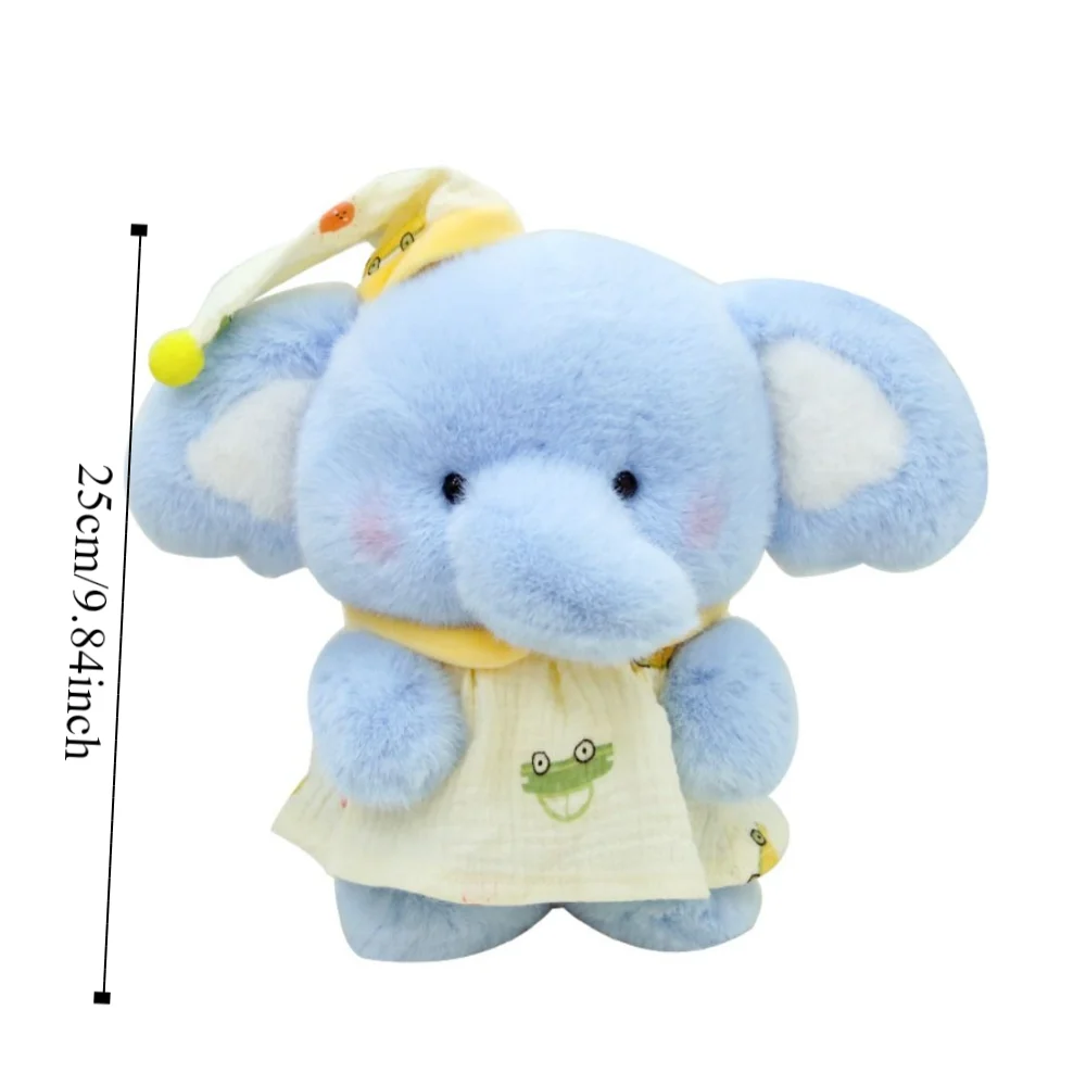 Elefante de peluche de algodón PP, elefante suave y esponjoso con muñeco de peluche, colección de dibujos animados, juguete de peluche de Animal abrazable, decoración del hogar
