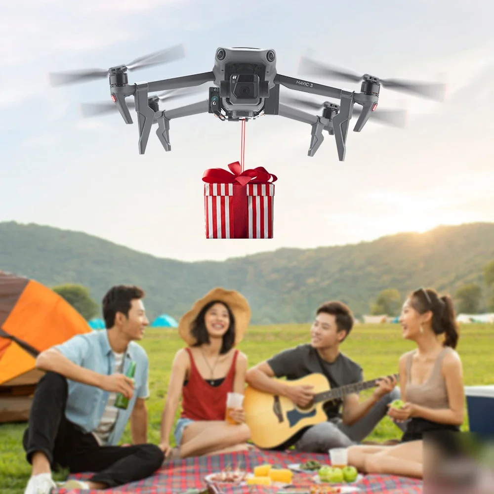 Airdrop System for DJI Mavic 3/2 Pro Zoom/Air 2S/Pro Drone Remote Delivery Advertising Fishing Bait Throwing Gifts Parabola