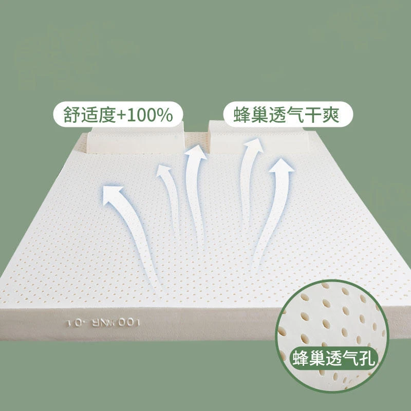 100% Natural Latex mattress Thailand 10cm natural latex mats rubber soft cushion two-person household 1.2/1.5/1.8m home mattress