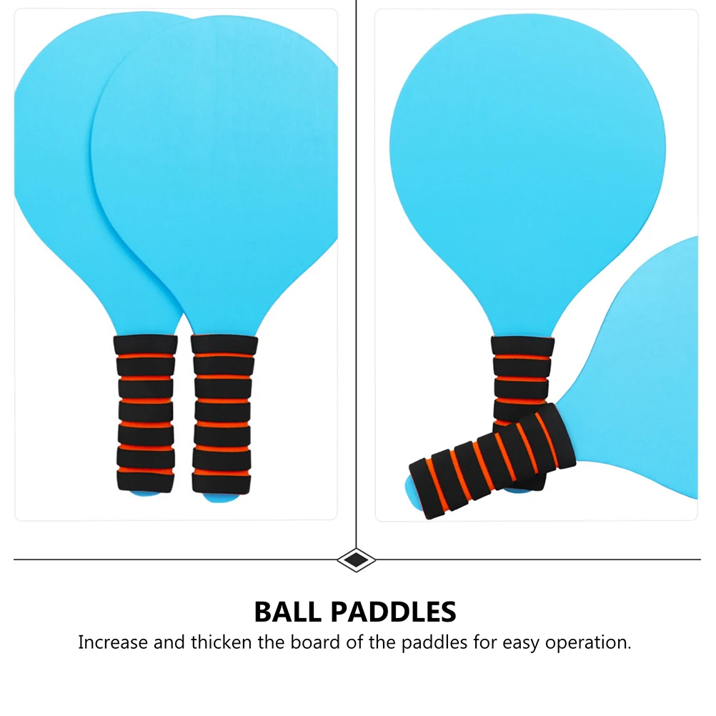 

Wooden Badminton Racket Paddles Beach Ball Toy Large Surface Control Durable Solid Wood Elastic Design Games Outdoor Fun Indoor