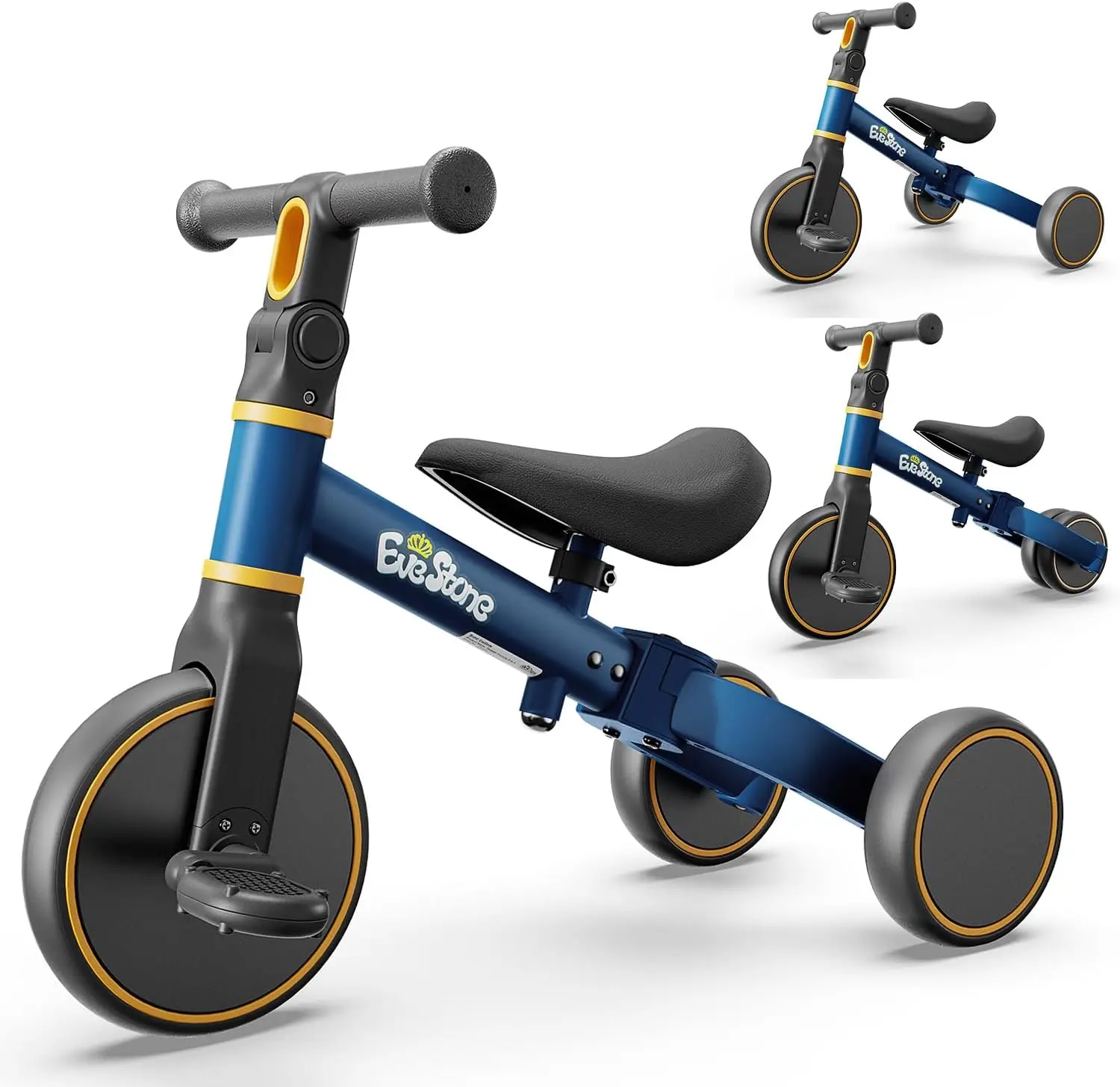Rowerek biegowy 5 w 1 dla dzieci, trójkołowiec dla maluchów w wieku 1-3 lat, zabawka do jeżdżenia dla dzieci w wieku od 18 miesięcy do 4 lat, rower na prezent do użytku na zewnątrz i wewnątrz, do ogrodu.