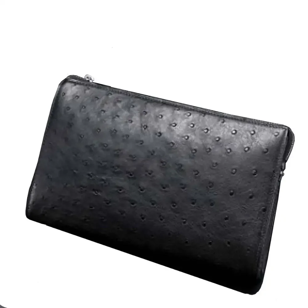 LINSHE Ostrich skin  Hand bag  Men clutch bag new    leisure  large capacity  handbags  men  Hand caught  men  wallet