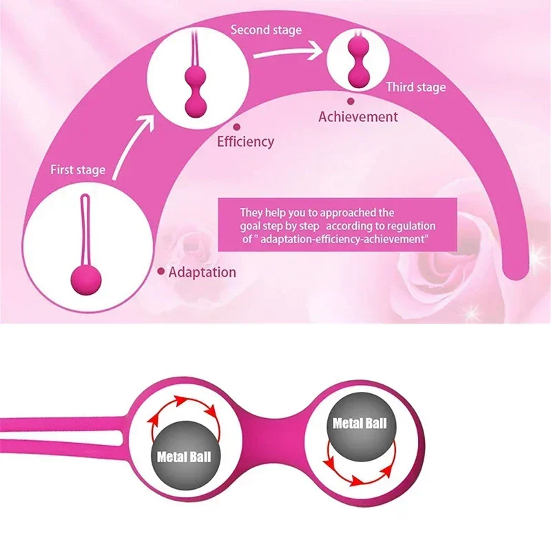 3 in 1 Vaginal Kegel Balls Erotic Silicone Geisha Balls Vagina Tightening Excercise Ben Wa Ball Sex Toys for Women Sex Shop