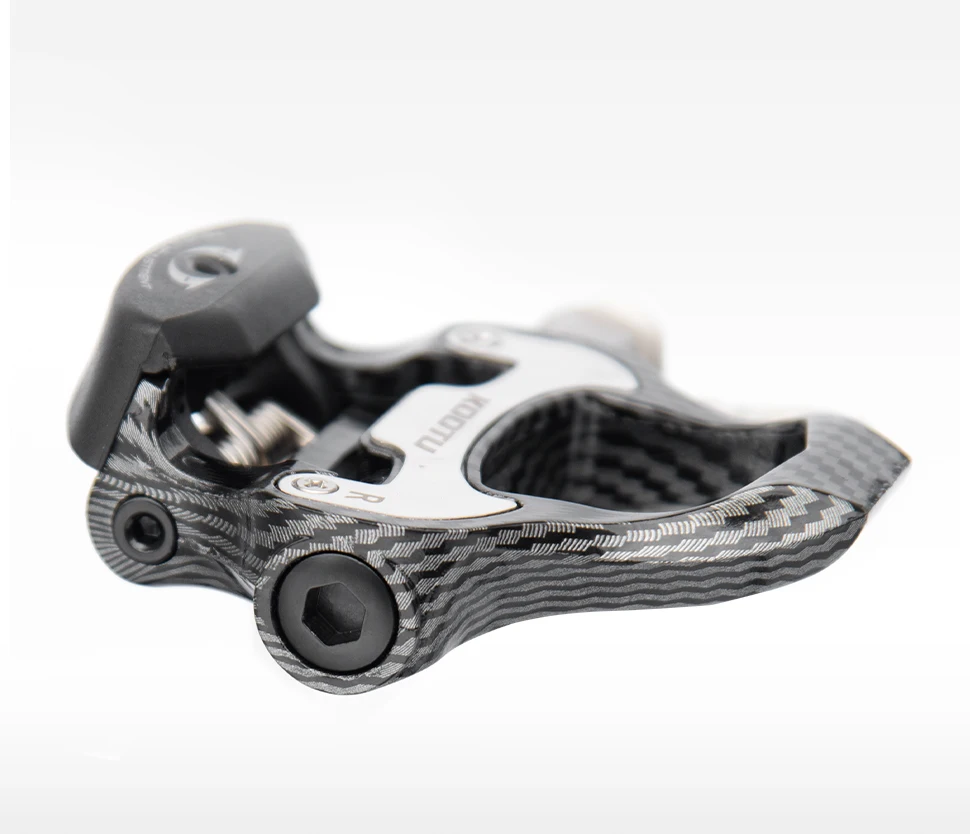 Pedales automáticos para bicicleta de carretera, pedales con clip de carbono con rodamientos sellados, funciona con peda