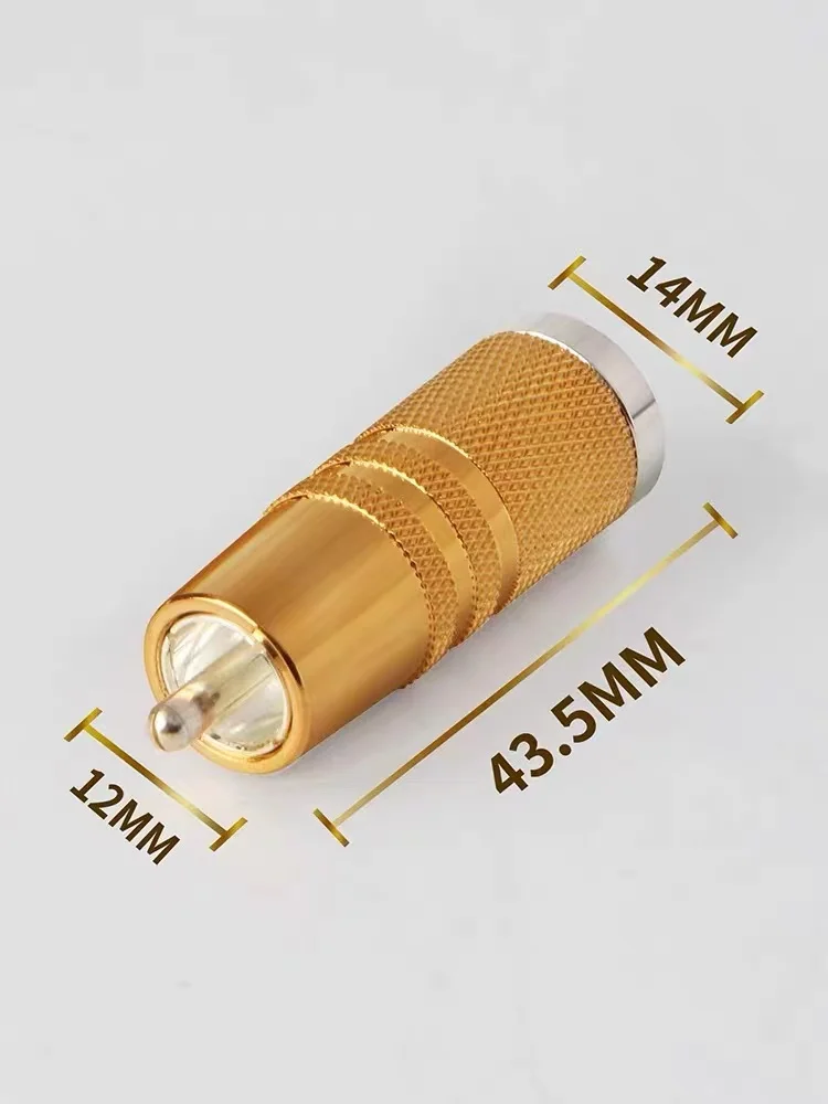 Cardas Gold-plated Lotus Plug Fever Audio HiFi Coaxial Audio Signal Line RCA Plug DIY Cable Terminal Send logo heat shrink tube