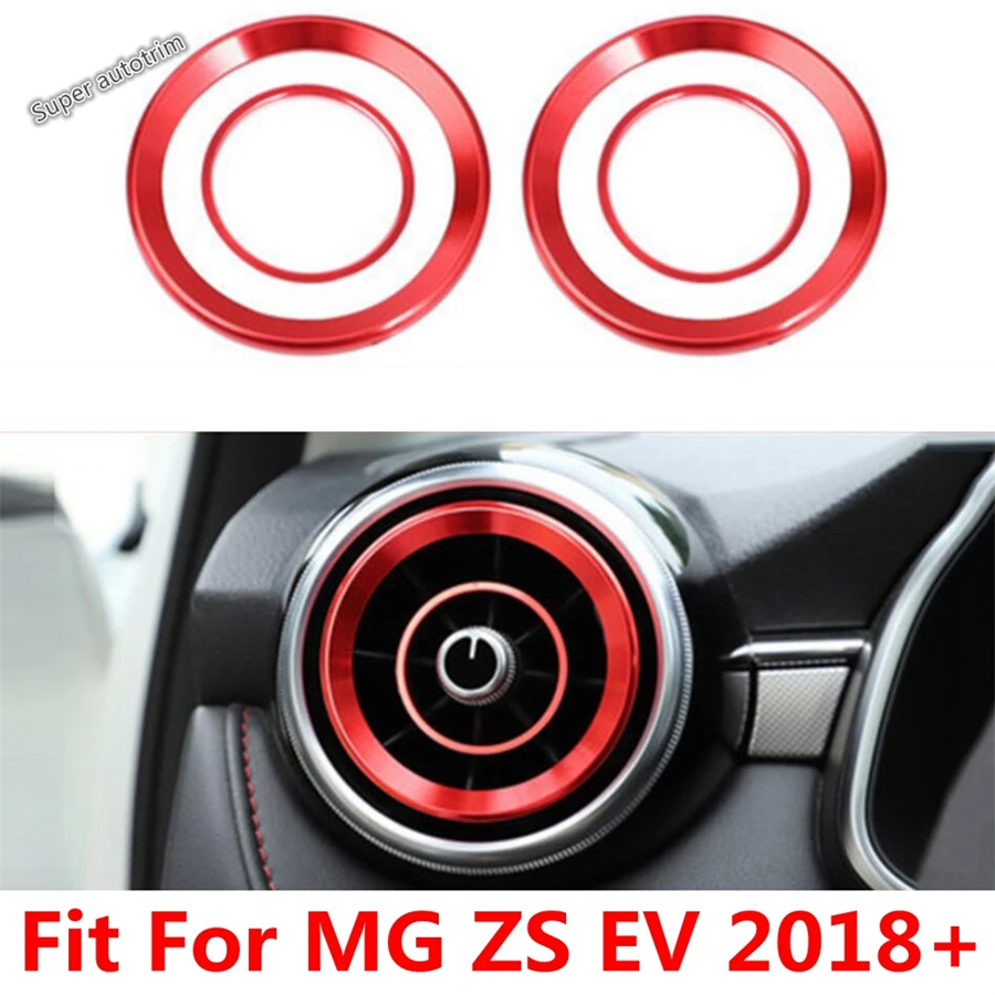 

Car Dashboard Air AC Conditioning Vent Outlet Ring Decoration Cover Trim Fit For MG ZS EV 2018 - 2023 Metal Accessories Interior
