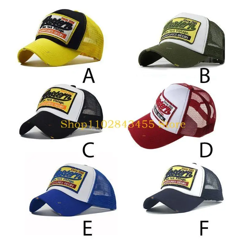 49MC Baseball Cap Adjustable Size for Men Women Running Workouts Outdoor Activities All Seasons Letter Embroidery Mesh Hat