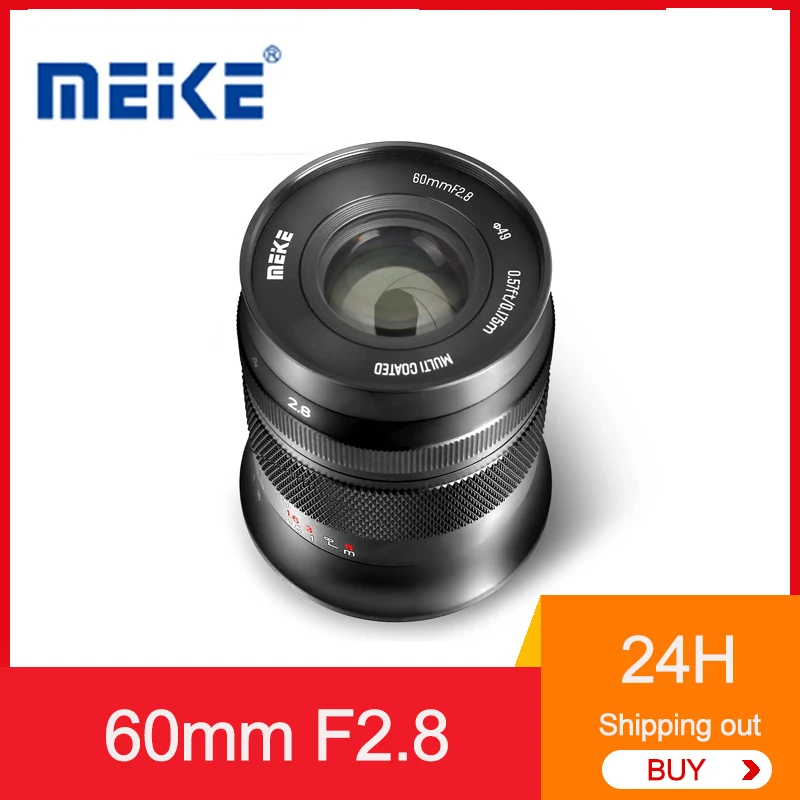 MEKE 60mm F2.8 APS-C MF Macro Camera Lens For Nikon Z Z5 Z6 Z7 Z7 II Z9 For Fuji X Mount For Canon EOS M M1 M2 M3 M5 M6 M10