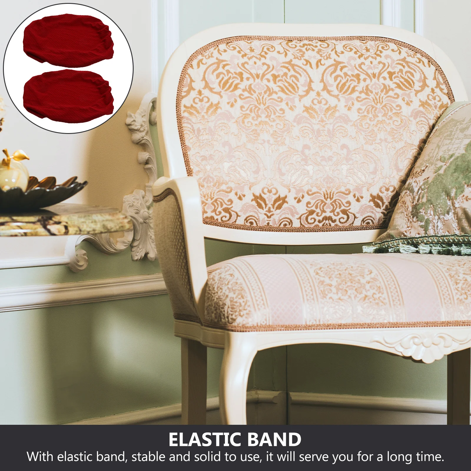 

2Pcs Chair Covers High Class Textile Material Reusable Washable Home Party Decor Chair Cover Seat Cover