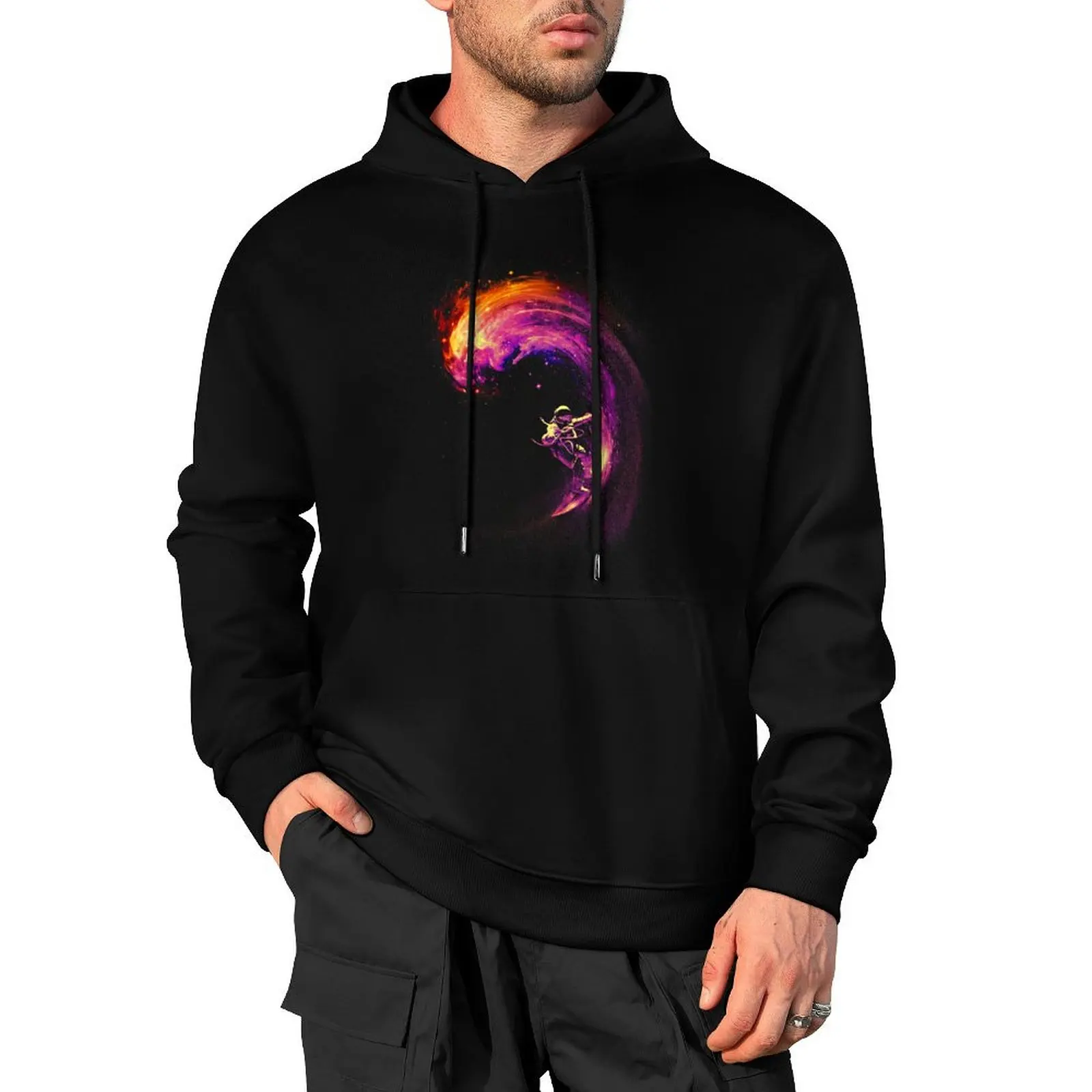 

Space Surfing Pullover Hoodie male clothes autumn jacket men men's clothes winter clothes mens hoodies