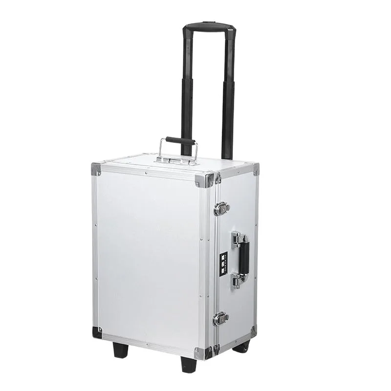 Storage box, multifunctional aviation suitcase equipment with pull rod, portable safety toolbox, aluminum alloy