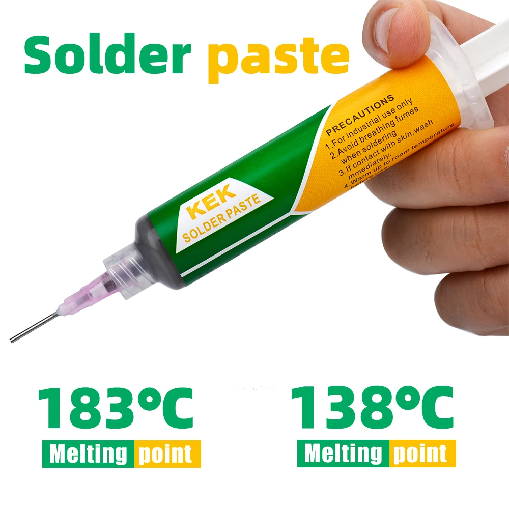 Needle-tube Type Lead-free Low Temperature Solder Paste Sn42Bi58 Melting Point 138℃ Patch Repair Low Temperature Solder Paste