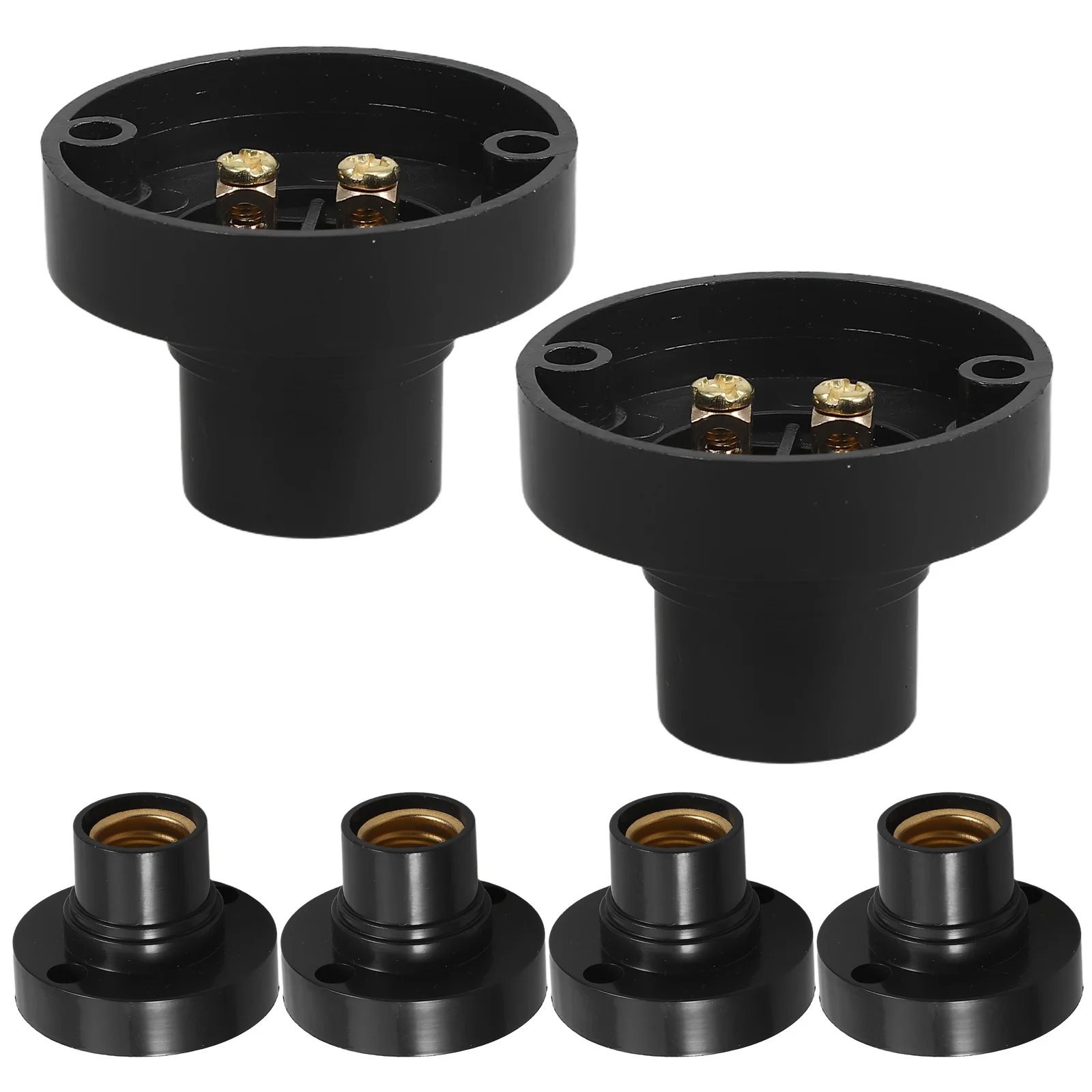 

6Pcs Round LED Lamp Base E14 Bulb Holder Socket Screw in Light Mount Replacement DIY Fixture Reliable Performance