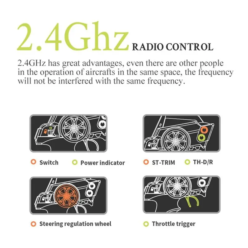 A63T-144010-2186 Transmitter Remote Controller For Wltoys 144010 124007 124016 124017 104002 104072 RC Car Spare Parts view 4