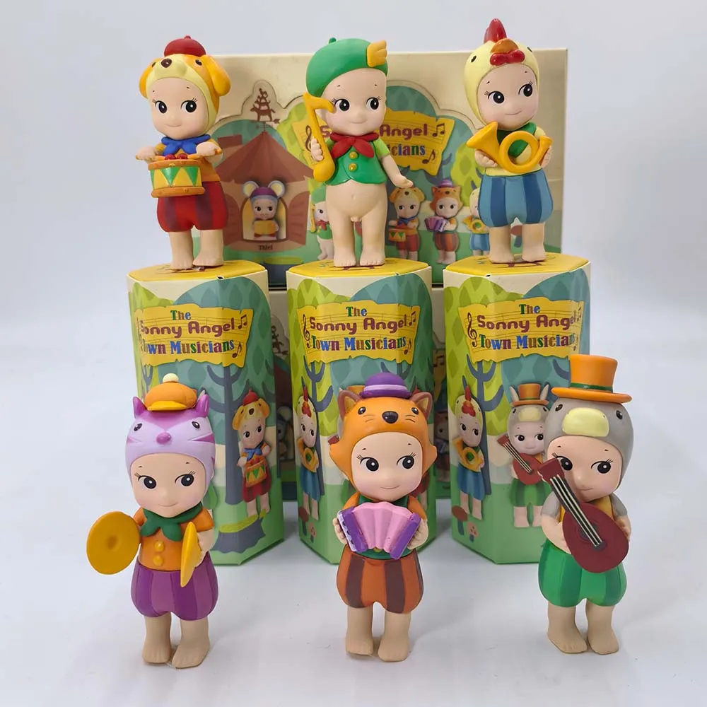 

Sonny Angel Mini Figure Town Musicians Series Donkey Rooster Mysterious Surprise Blind Box Toy Cure Doll Lucky Mascot Gifts