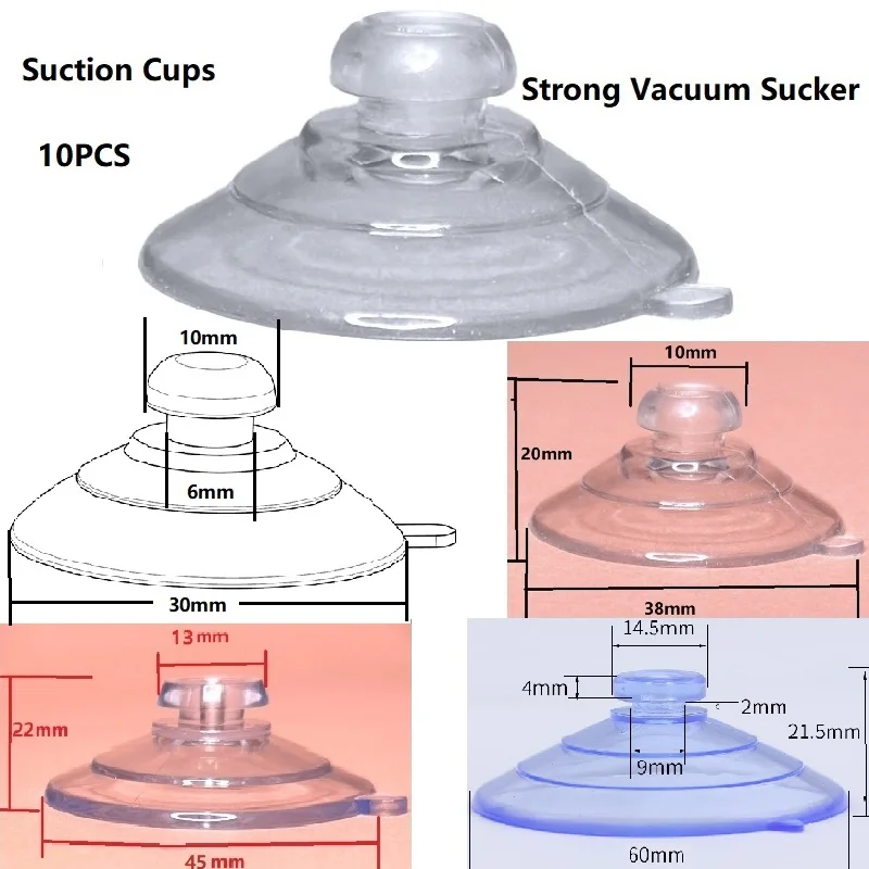 

30/38/45/60mm Thickened Sucker PVC Suction Cups Vacuum Suction Pad Strong Sucker Glass Suction Cup for Kitchen/Bathroom/Car