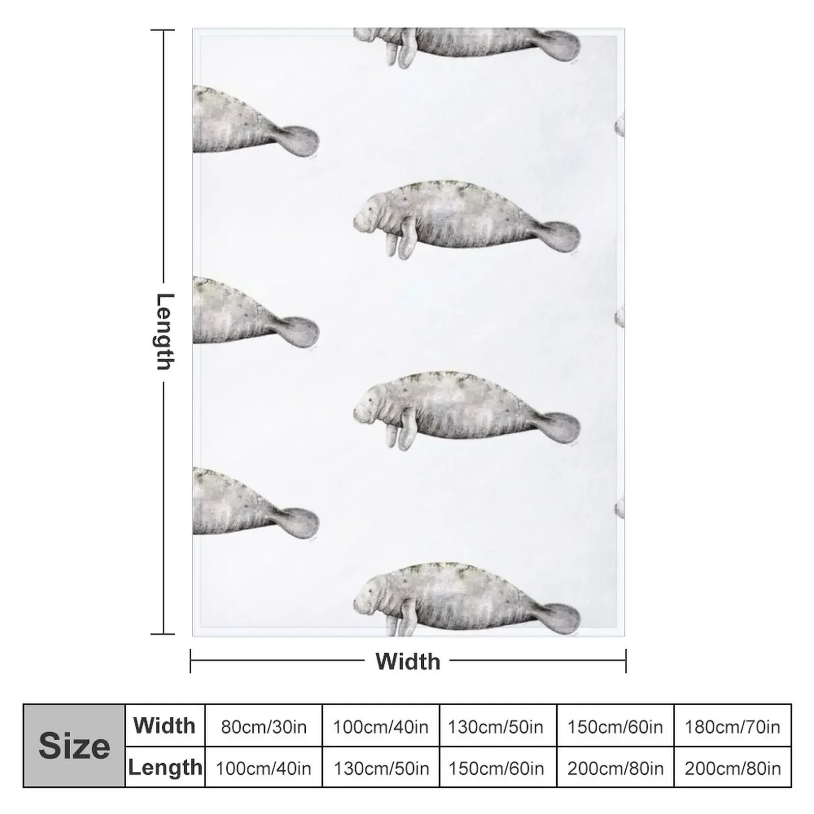 Manatee Throw Blanket Beach For Decorative Sofa Thermals For Travel Blankets