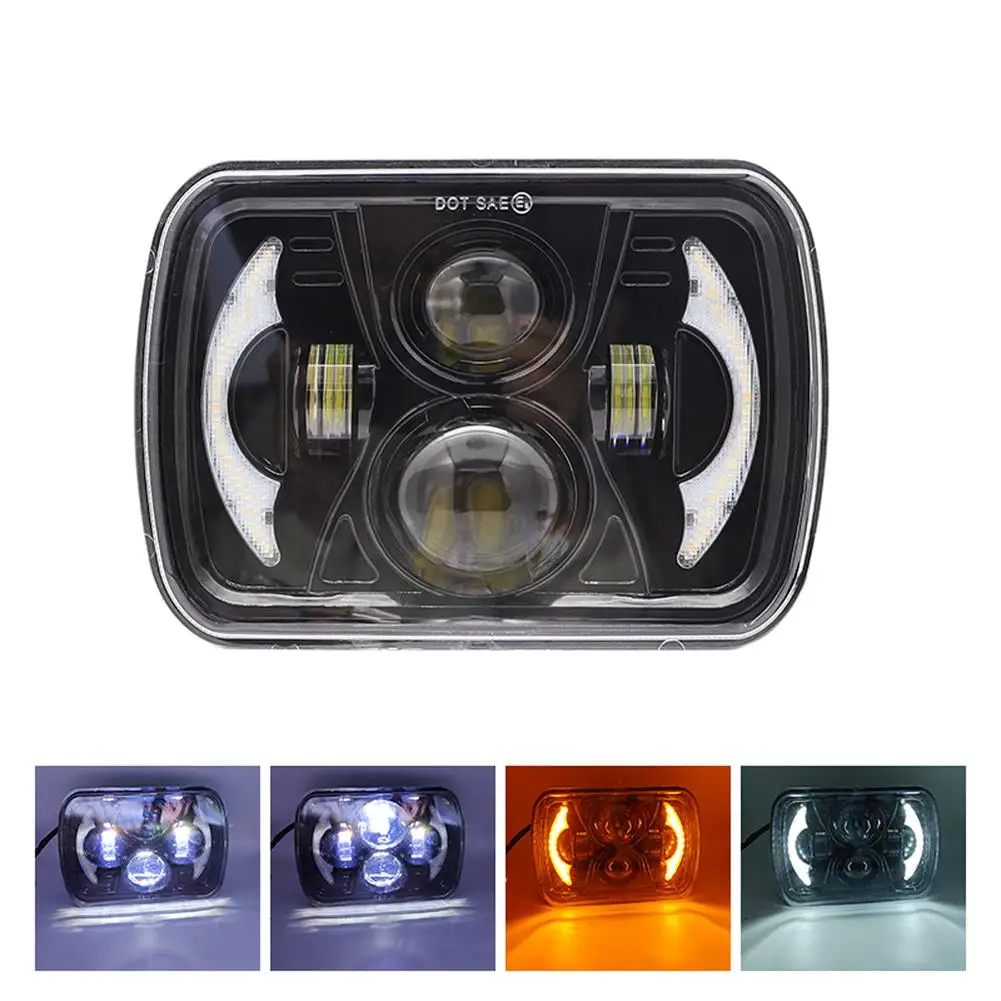 

1Pcs Car LED Headlight 7 Inch 60W 6000LM 6000K Square Headlamp Lighting Lamp Parts For Truck Off-road Vehicle