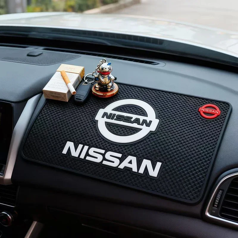 Car Non Slip Mat Dashboard Pad Phone Perfume Fixing Holder For Nissan Sylphy N7 Qashqai J11 Teana Note Navara Juke Tiida X-trail