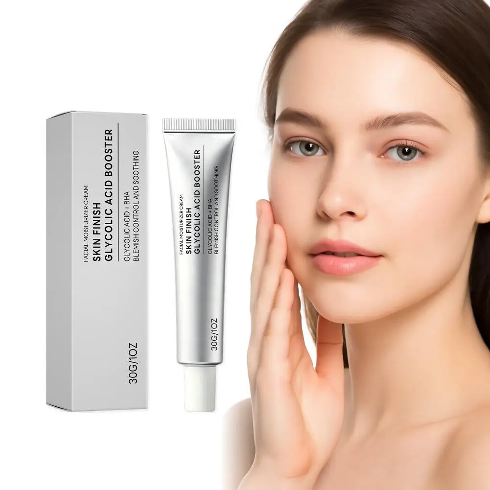 Glycolic Acid Booster Cream Blemish Control Shrink Facial Pore Facial Moisturizer Cream Gentle Hydrating Soothing Skin Care