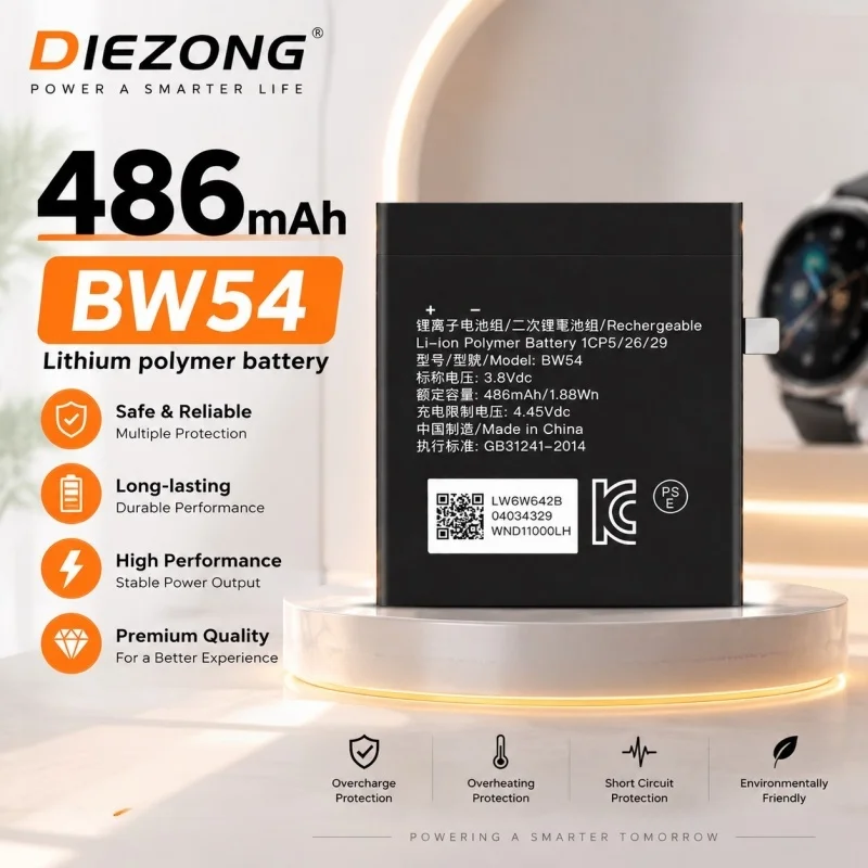 BW54 for Xiaomi Watch S2 46mm Watch Battery 0 Cycle High Quality High Capacity Replacement Bateria Grade A Cell