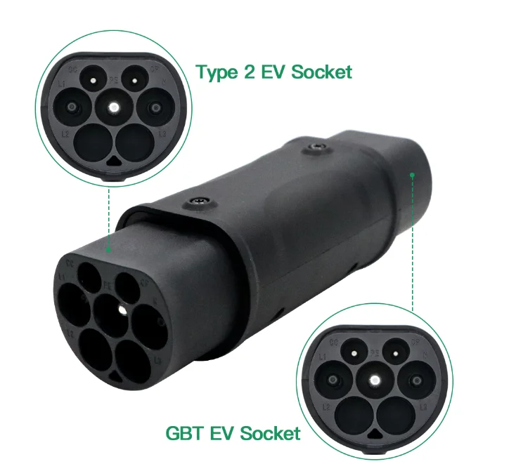 gbt to type 1 J1772 Charging Adapter TPC to Type1 Adapter Type 2 To schuko 32A  Type 1 Male EV Adapter