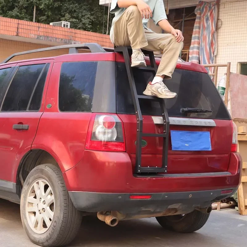 

Black Car Trunk Tailgate Ladder Roof Ladder Car Accessories For Land Rover Freelander 2 2007-2015(Not Applicable with Roof Wing)