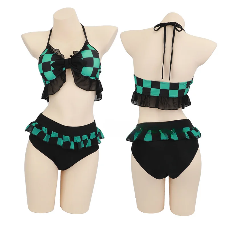 Demon Slayer Kimetsu No Yaiba Anime Cover Up Bikini pour femme, maillot de bain sexy, maillots de bain, Nezuko ShISA Bu Cosplay