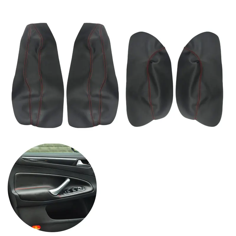 

For Ford Mondeo 2007 2008 2009 2010 2011 2012 Car Interior Door Handle Armrest Panel Microfiber Leather Cover