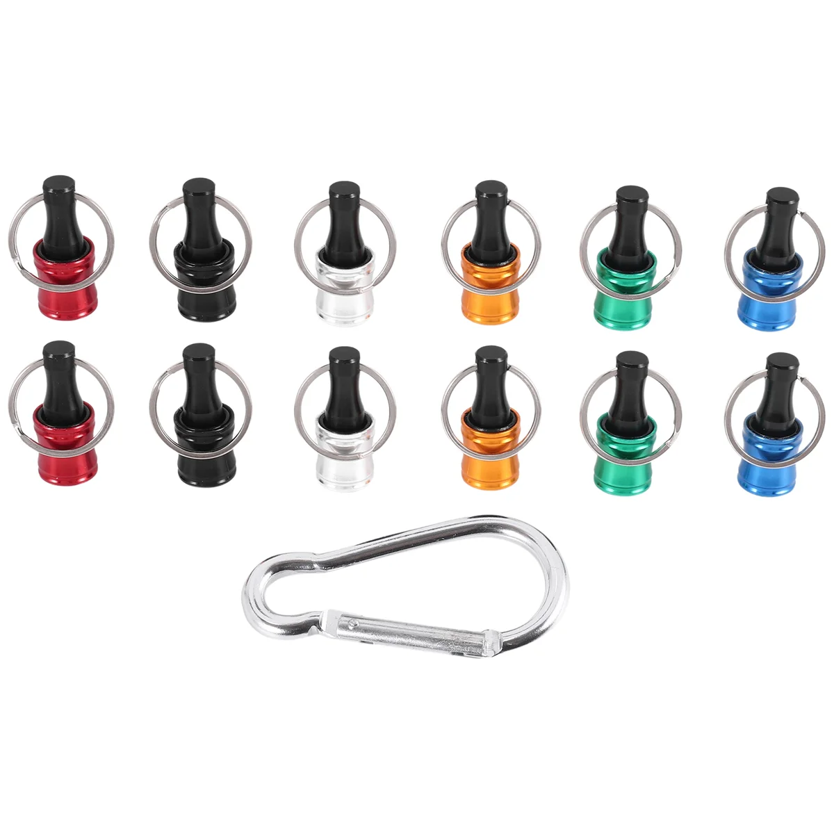 AB06 12PCS 1/4Inch Hex Shank Screwdriver Bits Holder Extension Bar Keychain Screw Adapter Drill Bits Holder (6 Colors)