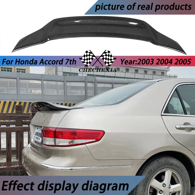 

Спойлер из углеродного волокна для Honda Accord 7th 2003 2004 2005 тип R аксессуары для задних крыльев автомобиля