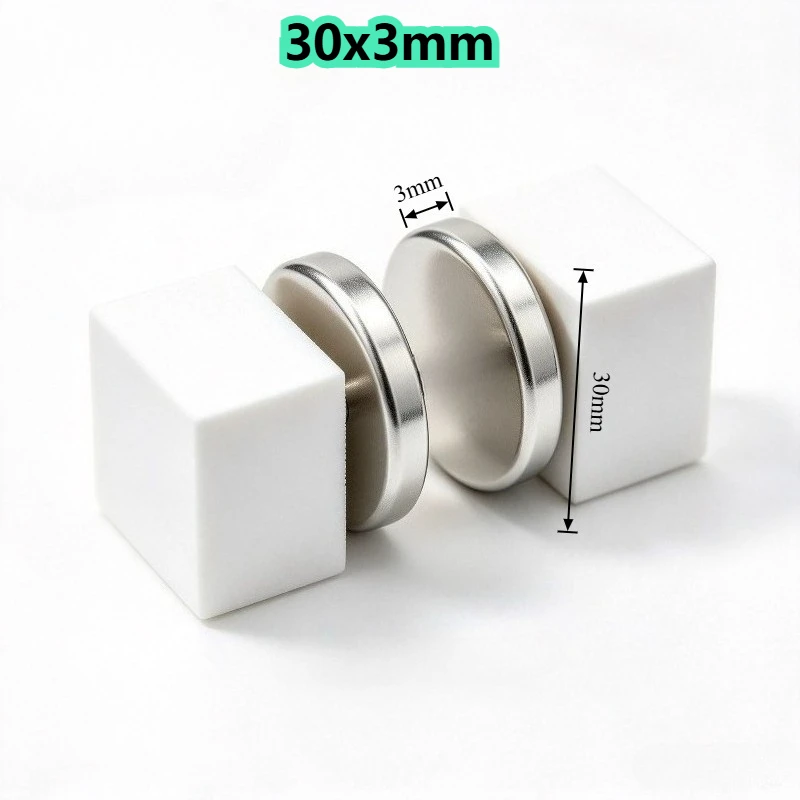 30x3mm N35 NdFeB Round Disc Neodymium Magnet Bulk for Industrial Fixing DIY Handmade Projects