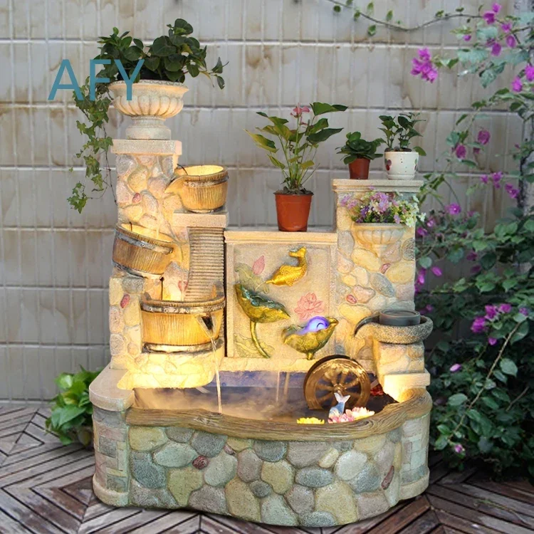 Premium Rockery Fountain for Outdoor Balcony Garden Decoration with Flowing Water Feature Fish Pond Landscape Tank