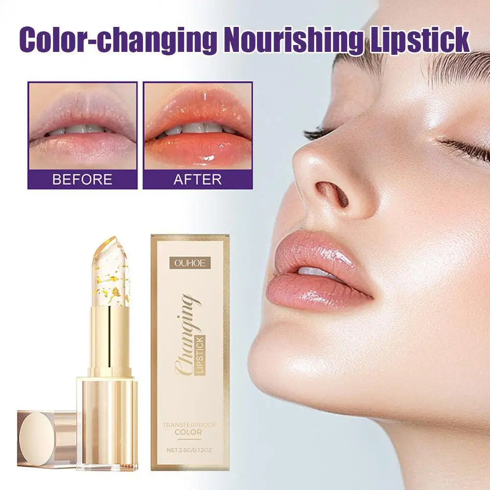 Batom volumizador que muda de cor, hidratante de longa duração, bálsamo labial nutritivo profundo, brilho transparente, cuidados