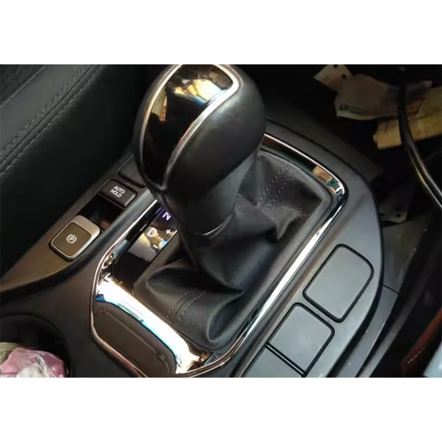 YAQUICKA For HYUNDAI SANTA FE IX45 2013 2014 2015 2016 LHD A/T Car Gear Shift Panel Trim Frame Cover Chrome ABS Car Accessories