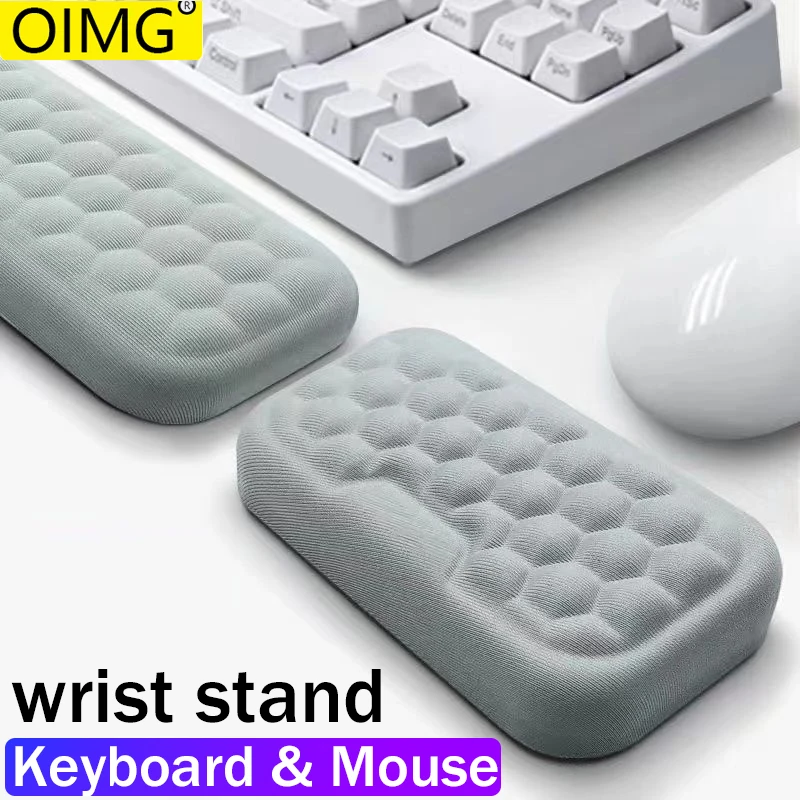 Mouse e tastiera supporto da polso protezione resto Pad massaggio Texture per PC Laptop Gaming Office Keyboard Mouse Stand Memory Cotton