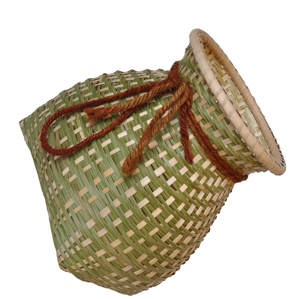 

Bamboo Woven Large Size Home Storage Woven Flower Container Portable Flower Basket Multi Use Safe Family Health Lightweight Easy