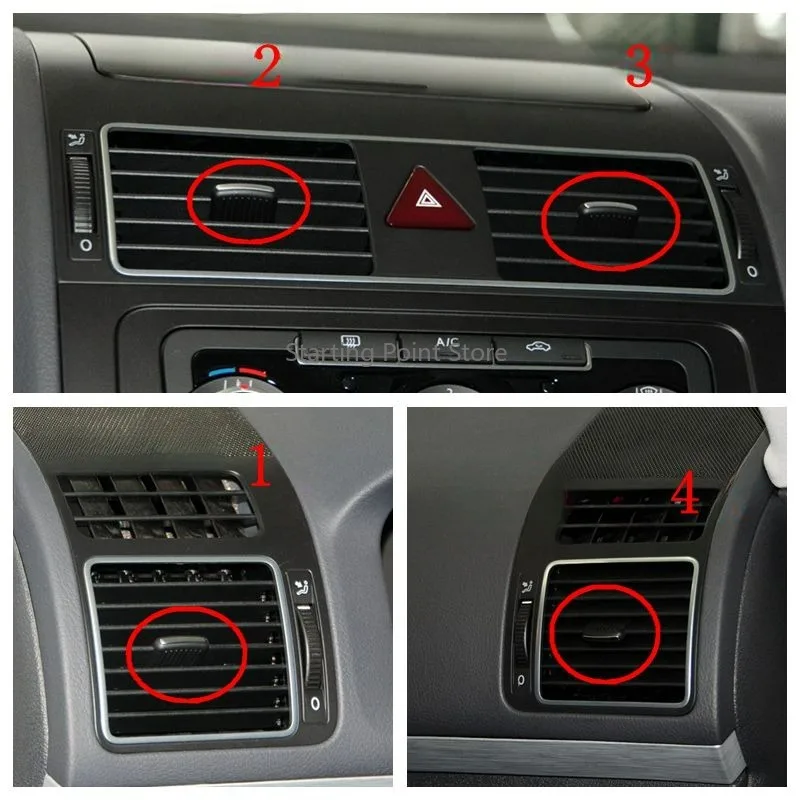 Applicable to the left and right air outlet paddles on the dashboard of the 05-15 TOURAN central air conditioning air outlet