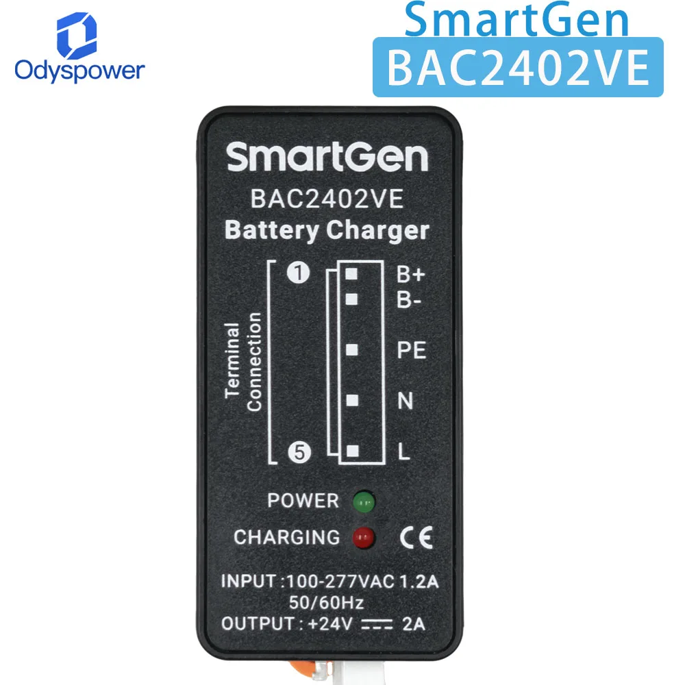 SmartGen BAC1203VE BAC2402VE 3A 12V Generator Battery Charger Intelligent Float Battery Charger Module Genset Parts