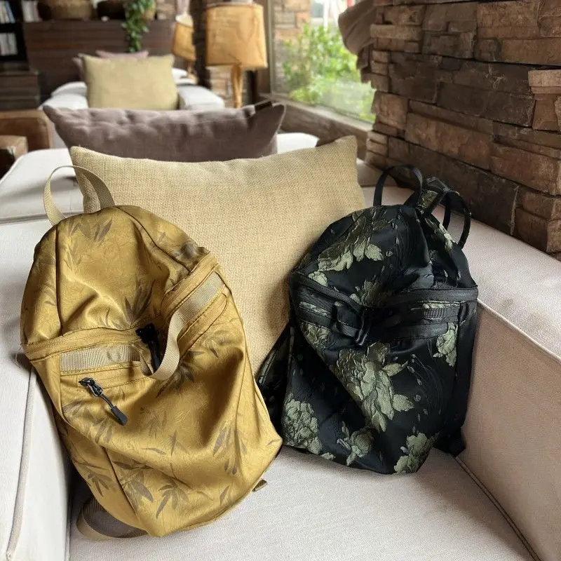 

Атласный жаккардовый рюкзак, женский рюкзак 2025 года, новый легкий дорожный рюкзак в китайском стиле