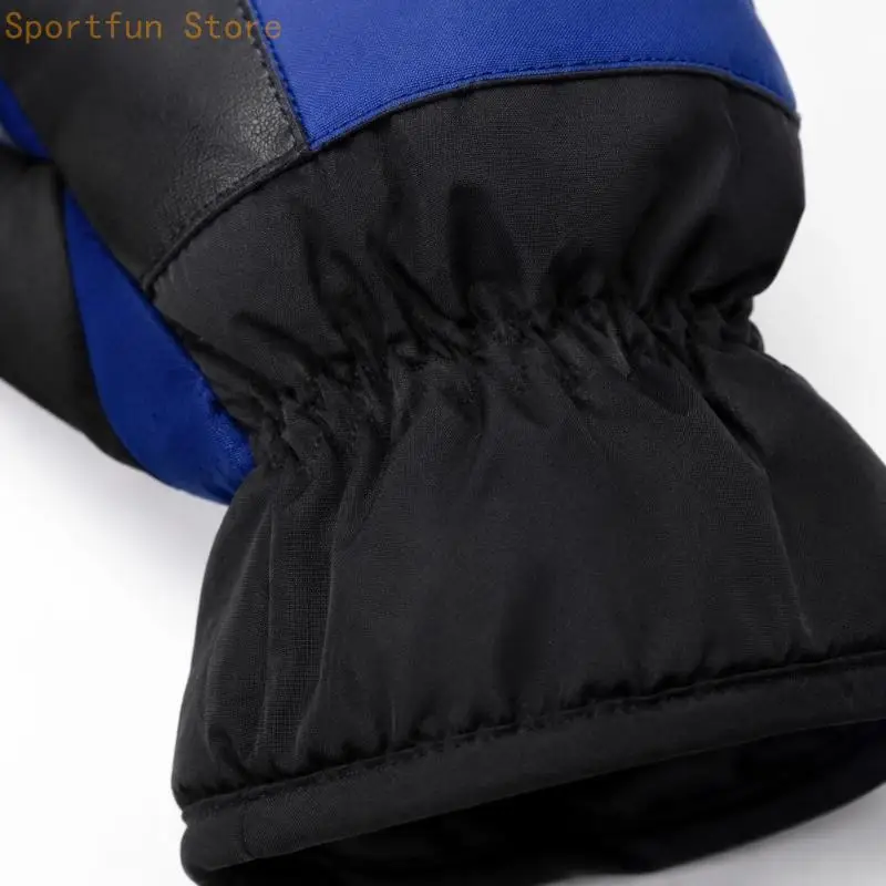 Men's Windproof Outdoor Gloves with Thick Fleece, Textured Grip, Windproof Ski Gloves for Skiing and Winter Outings X7JD