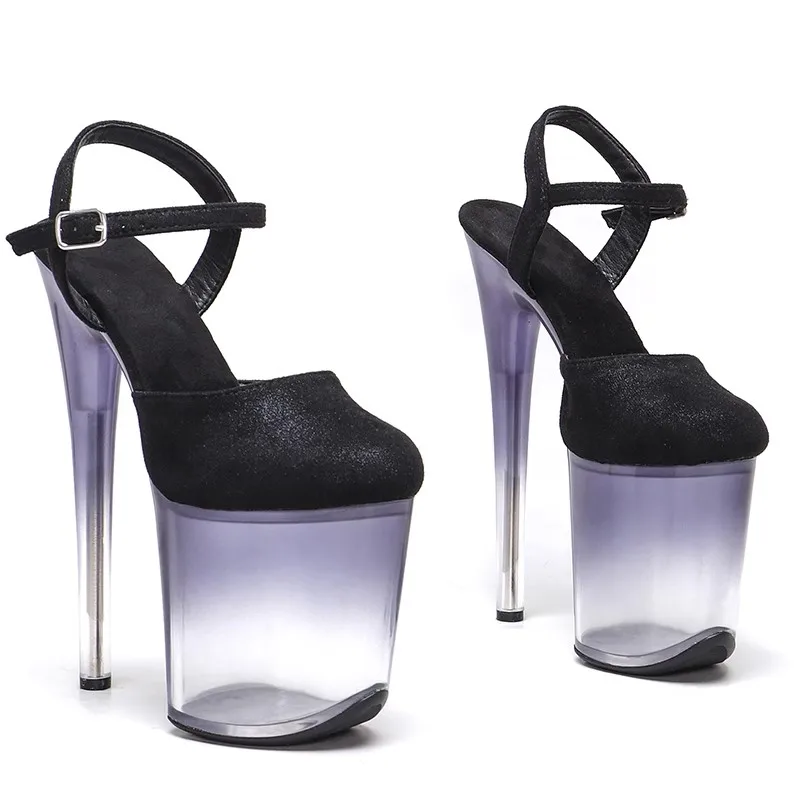 

Fashion 20CM/8inches PU Upper Plating Platform Sexy High Heels Sandals Pole Dance Shoes 185