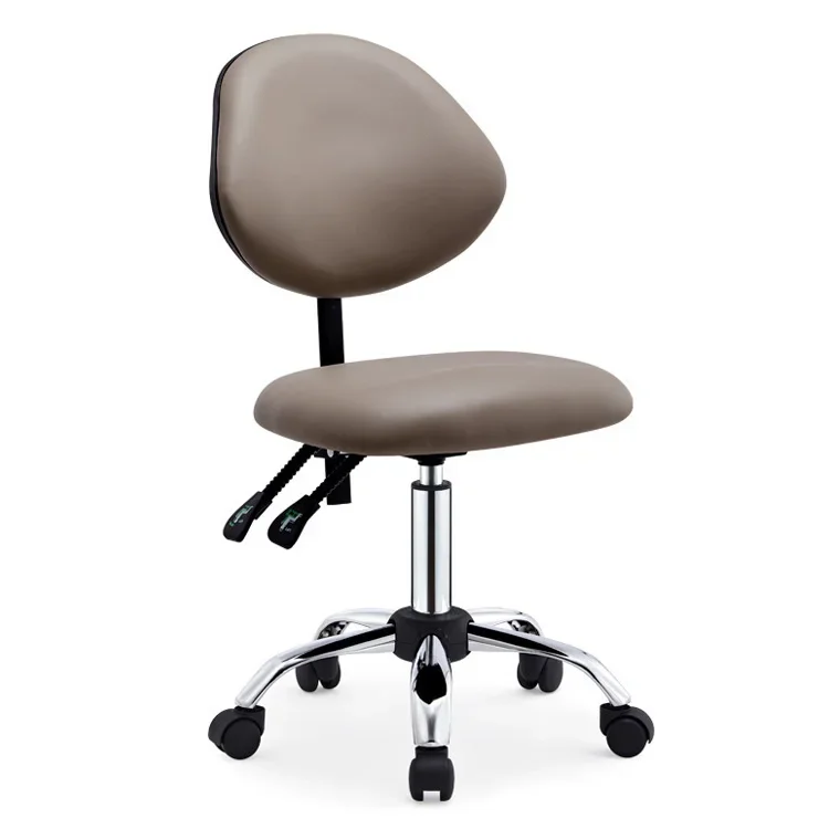 Black Brown White Leather Small Stool The Stool Is Suitable For Facial Bed Beauty Salon Technician Chair