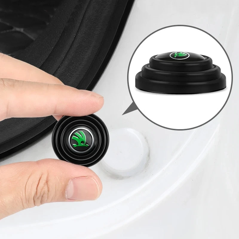 2/4/8/12Pcs Car Door Shock Stickers Absorber For Skoda Octavia 2 3 A4 A5 A6 mk1 Fabia Superb Rapid Kodiaq Karoq Scala Auto