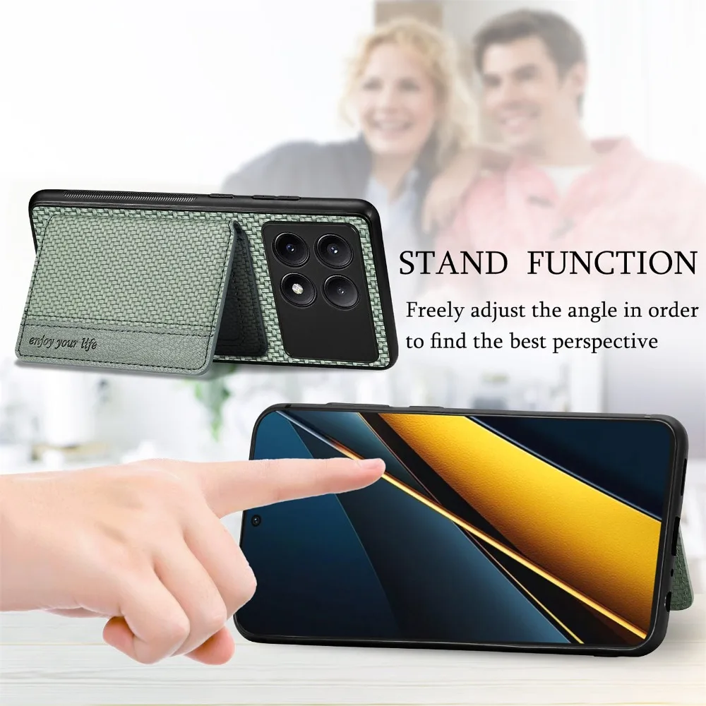 حافظة ظهر جلدية لهاتف Poco F8 Pro Ultra 5G بطاقة حجب RFID Funda Xiaomi Poco F8 Ultra حافظة Mi PocoF8 F 8 F8Pro غطاء مغناطيسي