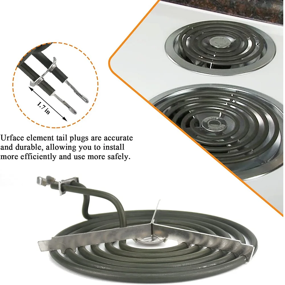 WB30M1 WB30M2 Electric Stove Burner Replacement Range Stove Top Surface Element Burner 2 6-Inch ERS30M1 2 8-Inch ERS30M2