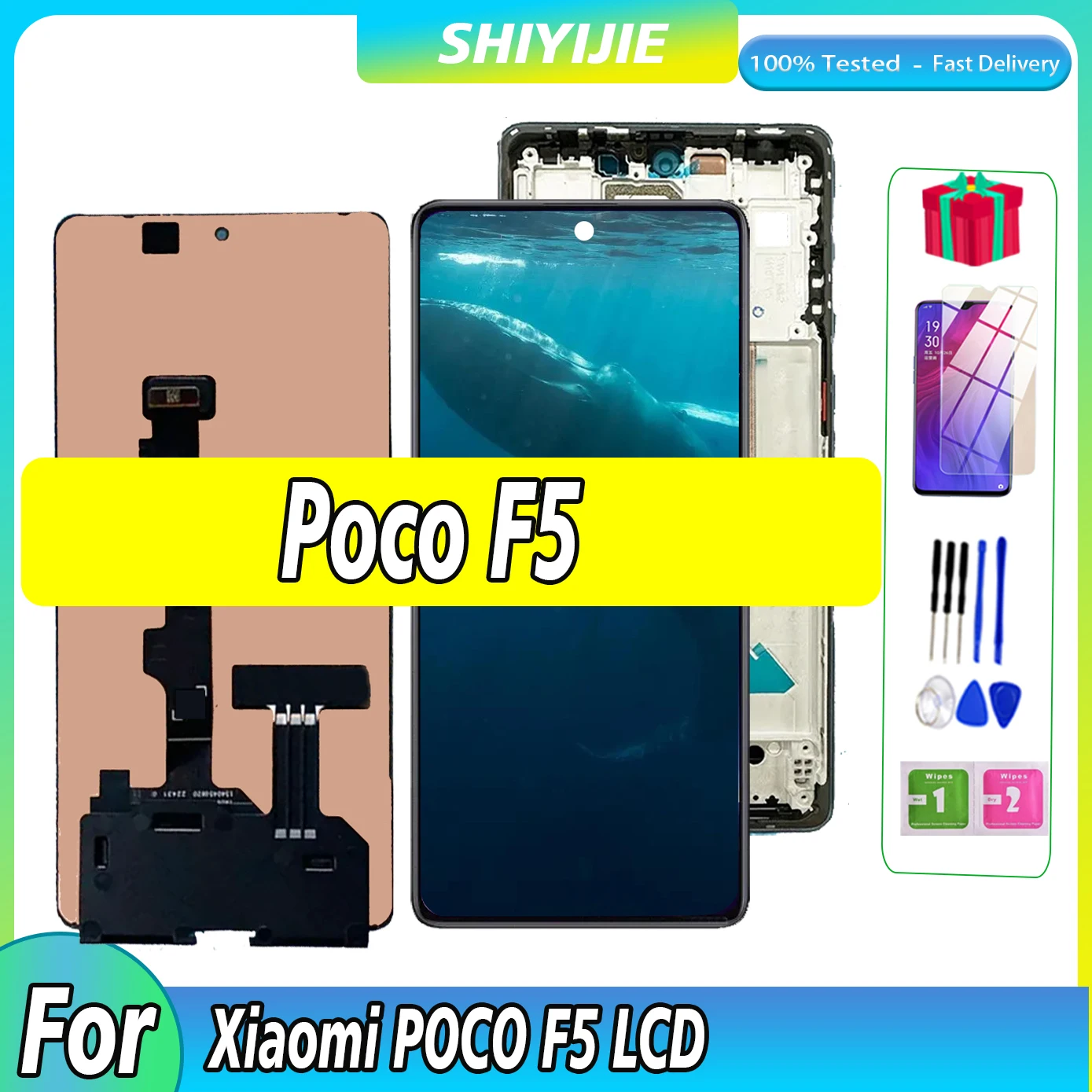 

Amoled 6.67"Assembly For Xiaomi Poco F5 LCD Screen For mi Poco F5 23049PCD8G Screen Display Touch Replacement Digitizer Tested